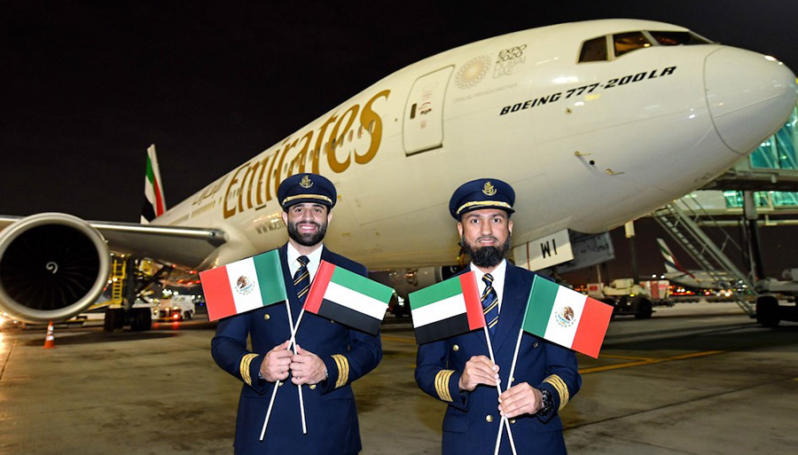 Emirates inaugura su vuelo desde Dubai a México con una escala en el Aeropuerto de Barcelona